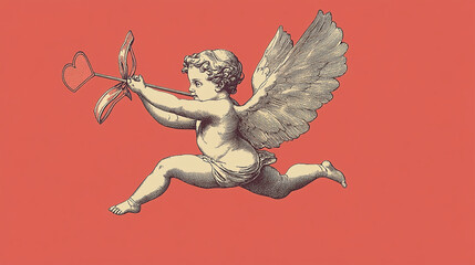 Cupid bow illustration valentine.