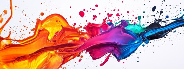Colorful paint splash burst studio backdrop