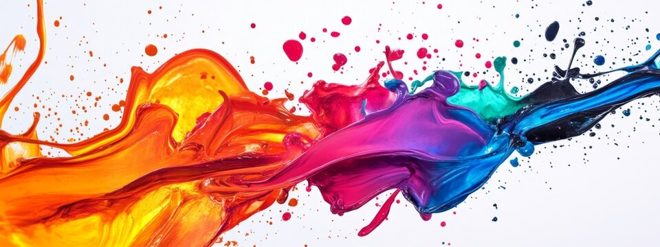 Colorful paint splash burst studio backdrop