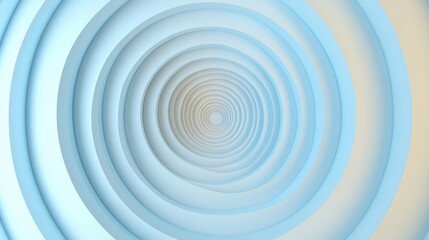 Obraz premium Abstract light blue concentric circles tunnel background design