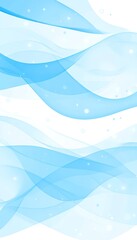 Abstract Background With Smooth Flowing Blue Shapes, Gradients, Depth, and Bright Light, Clean Lines