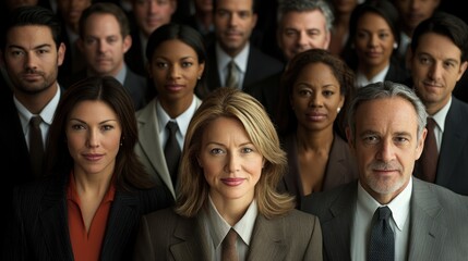 Diverse group of business professionals.