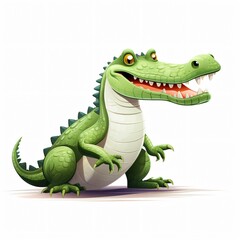 Obraz premium Professional Crocodile Clipart Isolated on White Background for Graphic Design Projects