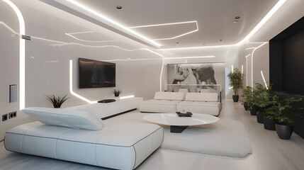 A_futuristic_living_room_with_sleek_white_furniture
