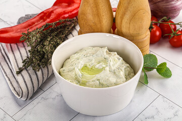 Greek feta dip with oil