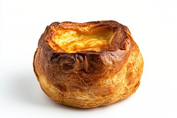 Delicious golden brown vol au vent pastry on a white background showcasing culinary artistry