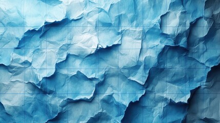 Obraz premium white crumpled paper blue graph lines