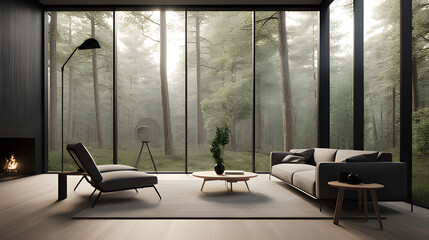 A_minimalist_living_room_with_large_glass_windows