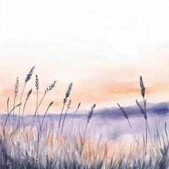 Obraz premium Illustration painted realistic boho style makes people feel peace and calm