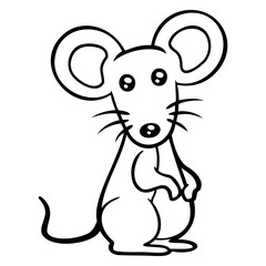 Mouse Mouse Cute Little Rat Rodent Friendly Sweet Design Lover Art Vector Illustration Card T-Shirt Poster Sticker Graphic Print Decorative Drawing Isolated Logo Decoration Symbol Creative Cool Style
