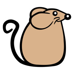 Mouse Mouse Cute Little Rat Rodent Friendly Sweet Design Lover Art Vector Illustration Card T-Shirt Poster Sticker Graphic Print Decorative Drawing Isolated Logo Decoration Symbol Creative Cool Style
