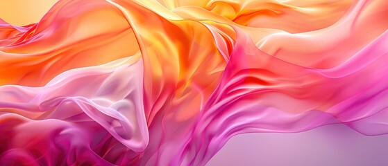 Obraz premium Abstract waves of vibrant colors swirling gracefully, creating a dynamic and fluid background