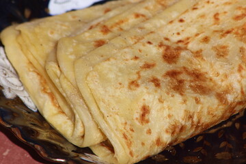 Traditional Moroccan Flatbread known as Msemmen