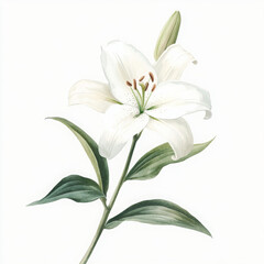 Obraz premium Realistic boho style water lily is elegant and calming