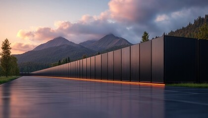 Explore the future of sustainable technology with this visual of a carbon-neutral data center powered by renewable energy sources, highlighting the eco-friendly cloud computing infrastructure Witness