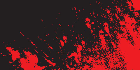 Distressed red grunge texture on a dark background, vector