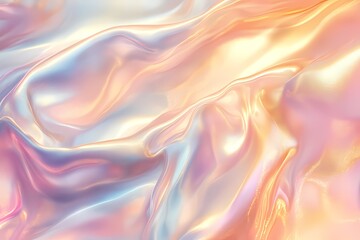 Abstract background, pastel iridescent waves Opalescent background. rainbow foil texture. Soft holographic unicorn-like marble. 