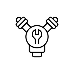 Fototapeta premium Engine repair outline icons, minimalist vector illustration ,simple transparent graphic element .Isolated on white background