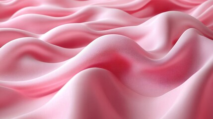 Obraz premium Pink silk waves, textile texture, background