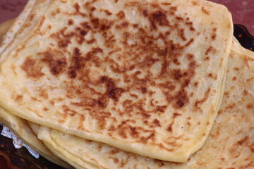 Traditional Moroccan Flatbread known as Msemmen