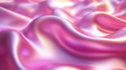 Fototapeta premium Pink silk waves, studio backdrop, soft light, fabric texture