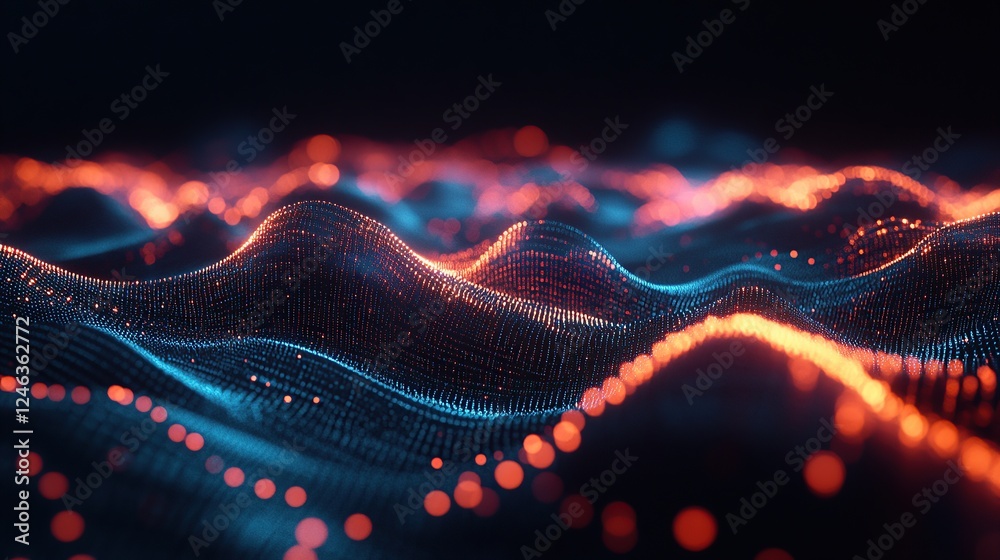 Poster A mesmerizing array of fractal patterns glowing against a dark backdrop