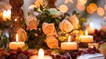 Elegant Ramadan Table Centerpiece with Decorative Elements