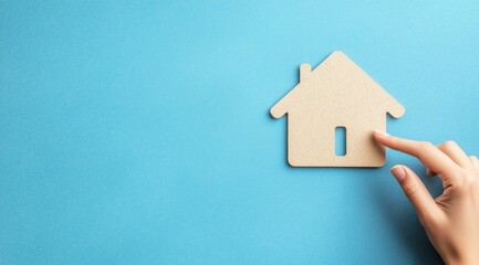 Real Estate and Financial Growth Concept with Digital Home Icon Isolated on Transparent Background