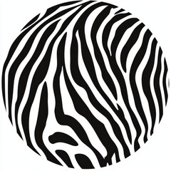 Circular Zebra Print Design, Abstract Background, Textile Pattern