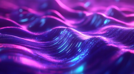 A gradient background with purple and blue lines
