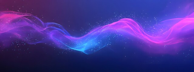 A gradient background with purple and blue lines
