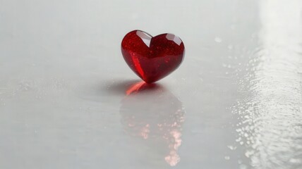 Fototapeta premium heart, love, valentine, shape, symbol, romance, red, day, isolated, valentines, celebration, holiday, romantic, passion, heart shape, decoration, candy, glass, wedding, 3d, sweet, gift, valentine's da