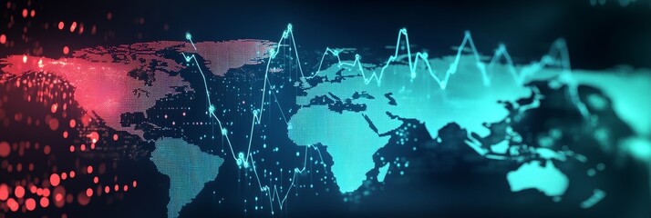 Global Economic Trends A Visualization of Financial Data and Market Analysis on a World Map