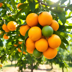 oranges on tree