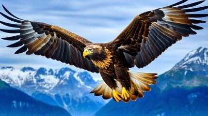 Obraz premium Golden Eagle Mountain Soar