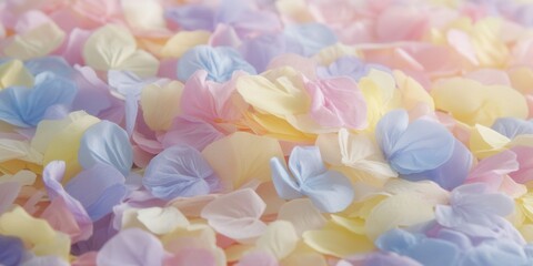 A close-up view of a vibrant pile of flowers, showcasing their intricate details and colors in a natural arrangement.