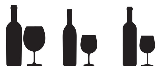 Bottle and glass of beer icon. Beer and pub, bar symbol. alcohol cocktail glass icon 