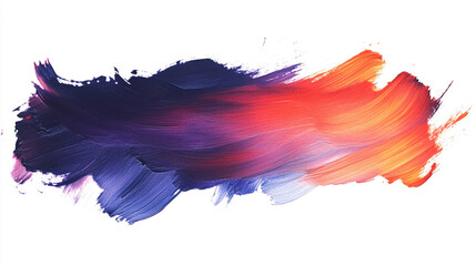 Bold brushstroke of deep blue and red tones on a white background, expressive art composition symbolizing energy, movement, and contemporary design