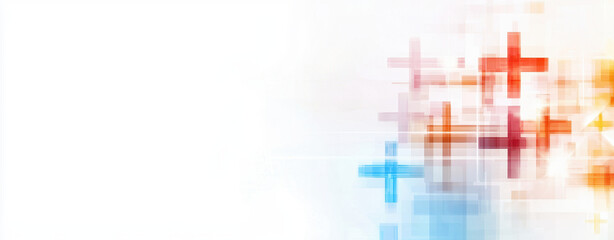 Naklejka premium Modern abstract background with intersecting colorful shapes and lines