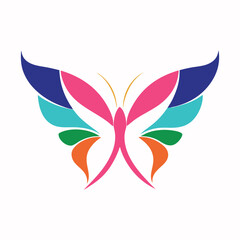 Fototapeta premium butterfly icon, logo
