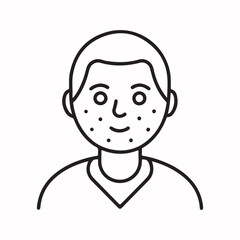 Dermatology Line Icon, Outline Vector Symbol Illustration. Pixel Perfect, Editable Stroke.