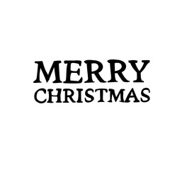 Merry Christmas vector lettering