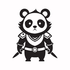 Panda Warrior vector