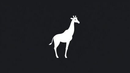 Obraz premium Giraffe or Jerapah minimalist logo.