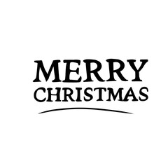 Merry Christmas vector lettering