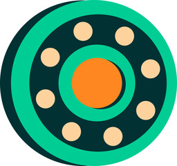 sewing button isolated on white