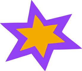 yellow star on blue