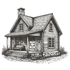 old house sketch