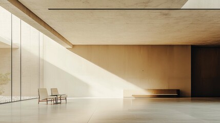 Minimalist Interior Design with Natural Light and Simple Furniture