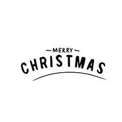 Merry Christmas vector lettering